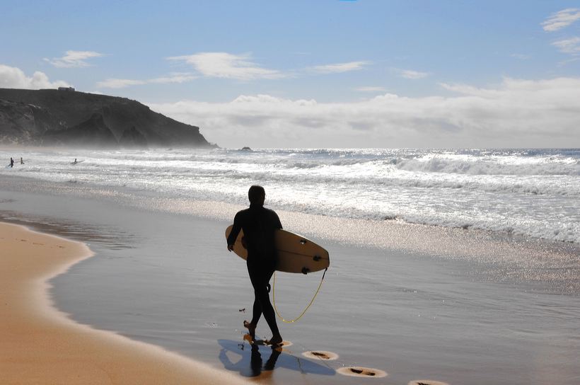 Carrapateira Praia do Amado Algarve, Surfer Paradies Surf-WM 2008 Surfcamp Portugal