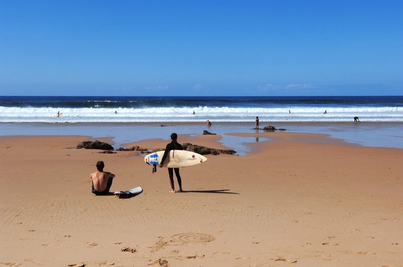 Carrapateira Praia do Amado Algarve, Surfer Paradies Surf-WM 2008 Surfcamp Portugal