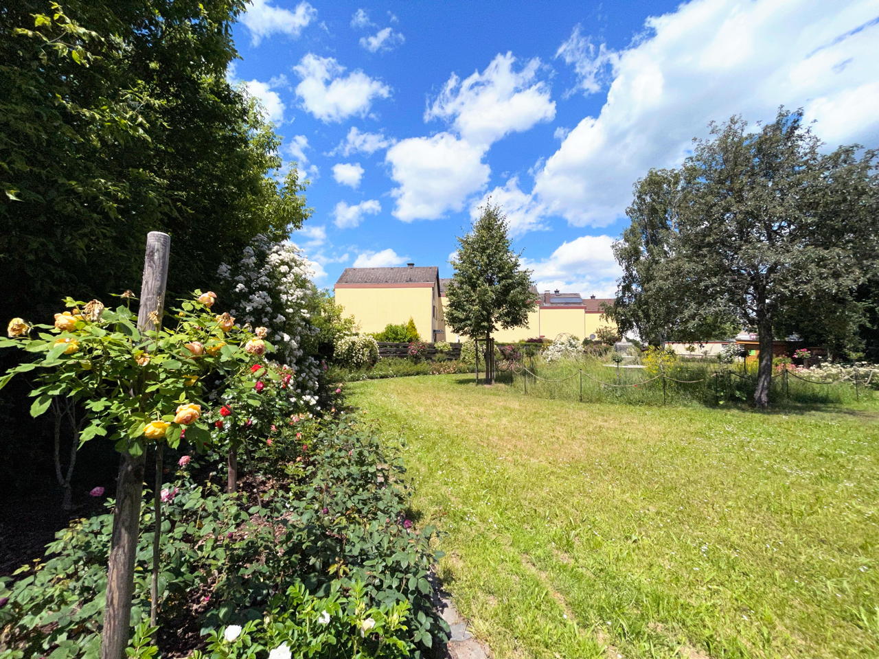 Rosengarten Mörfelden-Walldorf im Stadtteil Mörfelden, Rubensstraße 63 - Bürgerprojekt von Rudolf und Irene Blasnik, initiert im August 2021.