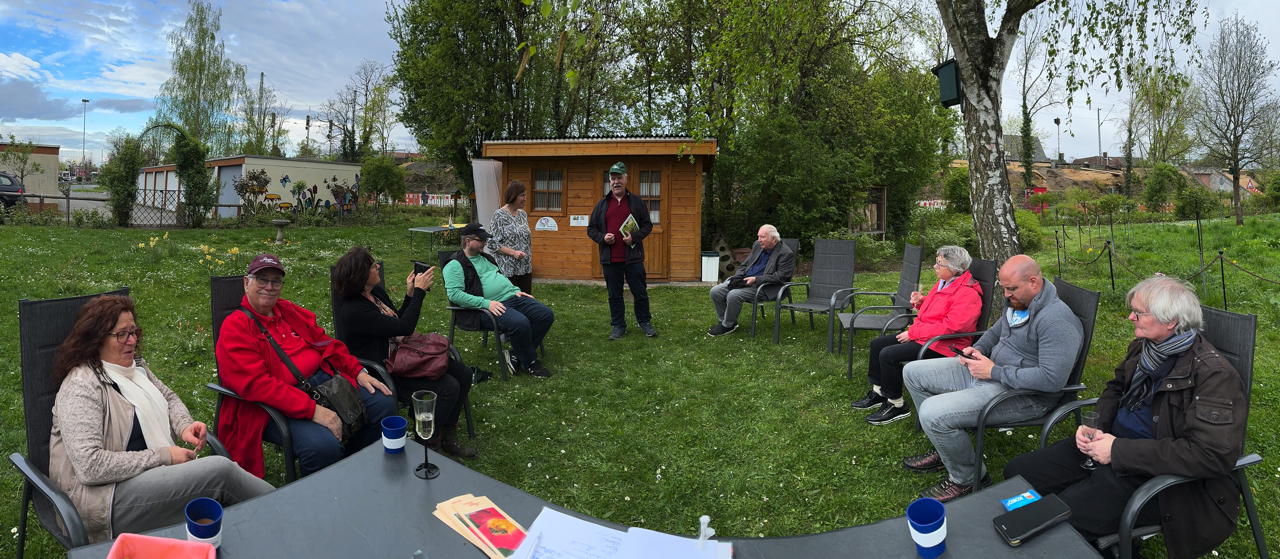 Rosengarten Mörfelden-Walldorf im Stadtteil Mörfelden, Rubensstraße 63 - Bürgerprojekt von Rudolf und Irene Blasnik, initiert im August 2021.