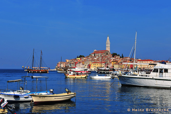 Rovinj, Vrsar, Porec und Fontana liegen auf der Halbinsel von Istrien in Kroatien Croatia.