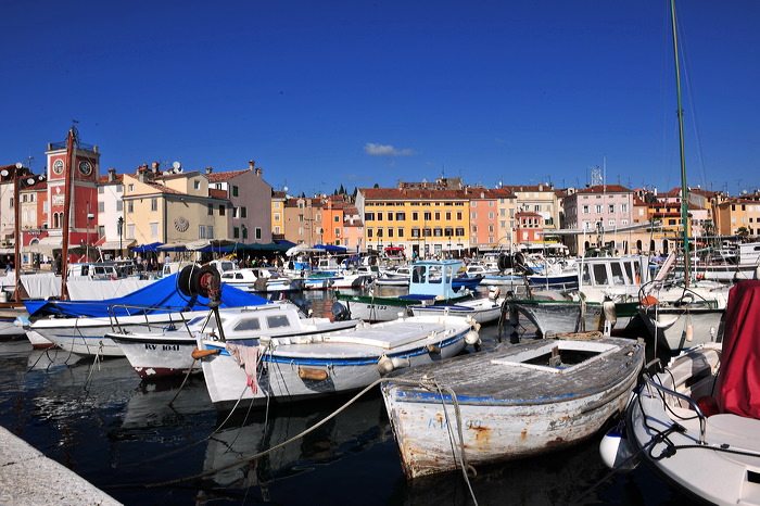 Rovinj, Vrsar, Porec und Fontana liegen auf der Halbinsel von Istrien in Kroatien Croatia.