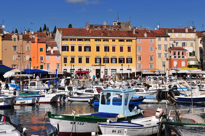 Rovinj, Vrsar, Porec und Fontana liegen auf der Halbinsel von Istrien in Kroatien Croatia.