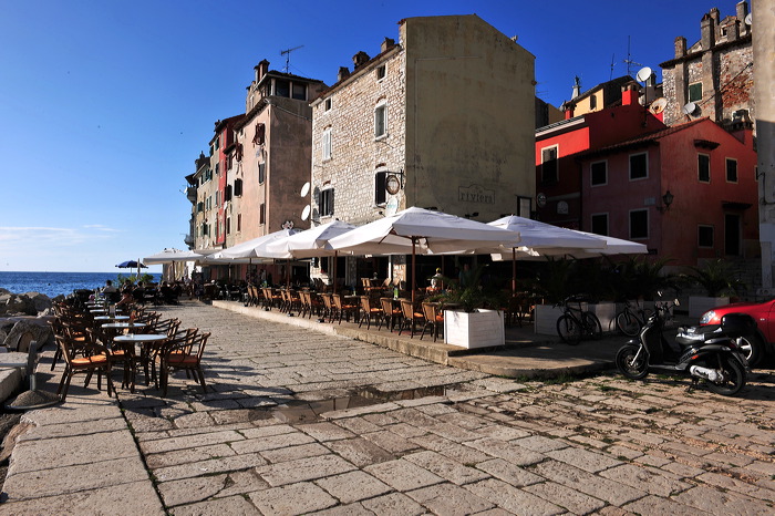 Rovinj, Vrsar, Porec und Fontana liegen auf der Halbinsel von Istrien in Kroatien Croatia.