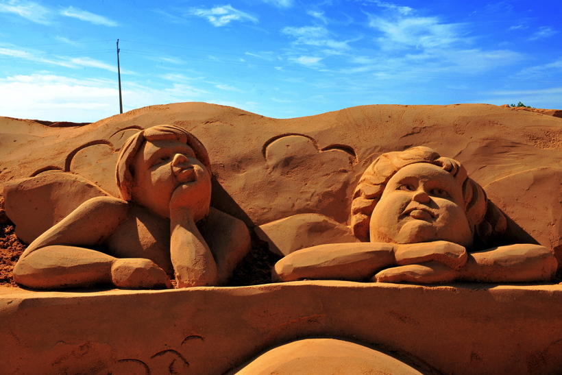 Fiesa International Sand Sculpture Festival Pera Silves Algarve Sand City Sandskulpturenfestival seit 2003