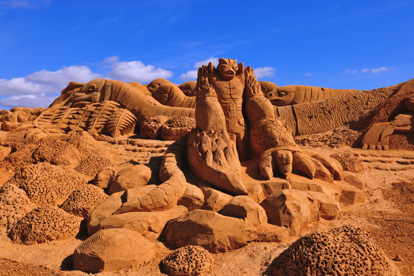 Fiesa International Sand Sculpture Festival Pera Silves Algarve Sand City Sandskulpturenfestival seit 2003