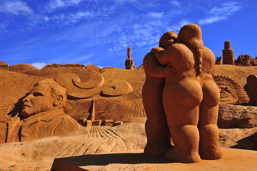 Fiesa International Sand Sculpture Festival Pera Silves Algarve Sand City Sandskulpturenfestival seit 2003