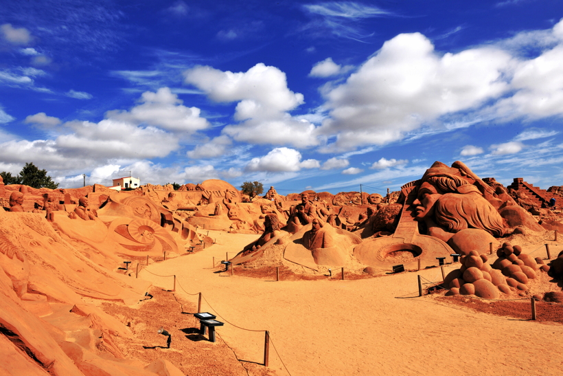 Fiesa International Sand Sculpture Festival Pera Silves Algarve Sand City Sandskulpturenfestival seit 2003