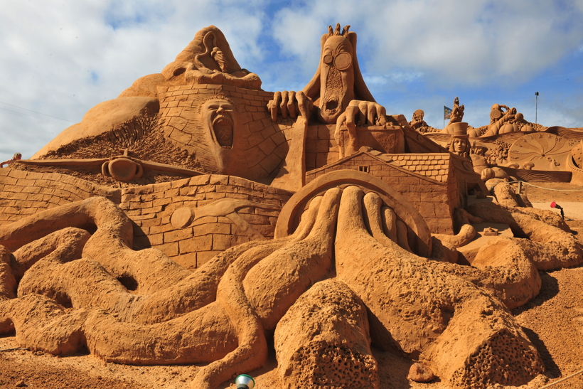 Fiesa International Sand Sculpture Festival Pera Silves Algarve Sand City Sandskulpturenfestival seit 2003