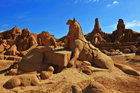 Fiesa International Sand Sculpture Festival Pera Silves Algarve Sand City Sandskulpturenfestival seit 2003