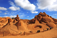 Fiesa International Sand Sculpture Festival Pera Silves Algarve Sand City Sandskulpturenfestival seit 2003