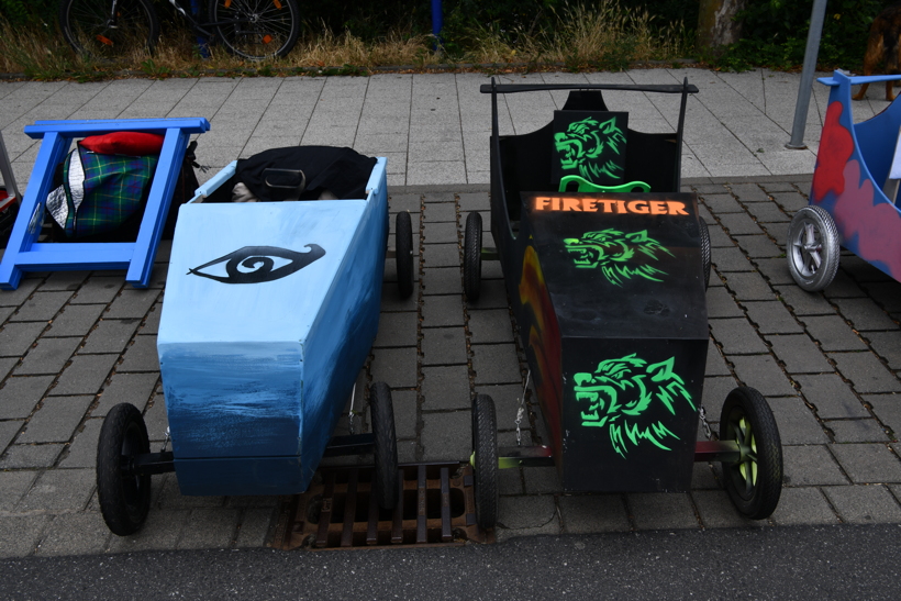 Juni 2018. Seifenkistenrennen in Mörfelden-Walldorf auf der Bahnhofstraße.