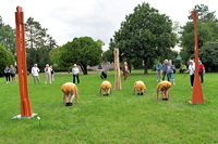 23. Skulpturenpark 2021 Mörfelden-Walldorf vom 4. Juli bis 29. August 2021 im Bürgerpark Mörfelden mit Sascha Boldt  Jens Grundschock  Nicole Jänes Ulrich Jung  Dieter Oehm Katrin Paul Wanda Pratschke  Tanja Röder Petra Scheibe Teplitz und Maximilian Verhas