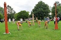 23. Skulpturenpark 2021 Mörfelden-Walldorf vom 4. Juli bis 29. August 2021 im Bürgerpark Mörfelden mit Sascha Boldt  Jens Grundschock  Nicole Jänes Ulrich Jung  Dieter Oehm Katrin Paul Wanda Pratschke  Tanja Röder Petra Scheibe Teplitz und Maximilian Verhas