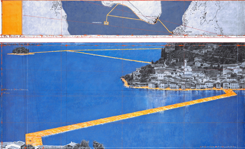 the Floating Piers, Lake Iseo Italiy, 2014 - 2016 Christo and Jeanne-Claude