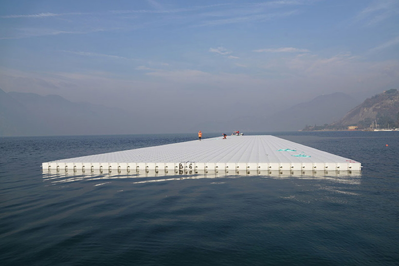 the Floating Piers, Lake Iseo Italiy, 2014 - 2016 Christo and Jeanne-Claude