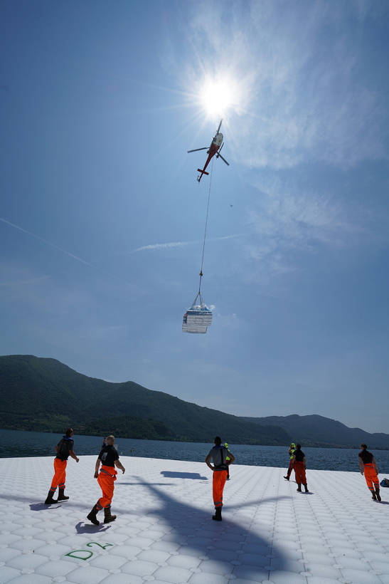 the Floating Piers, Lake Iseo Italiy, 2014 - 2016 Christo and Jeanne-Claude