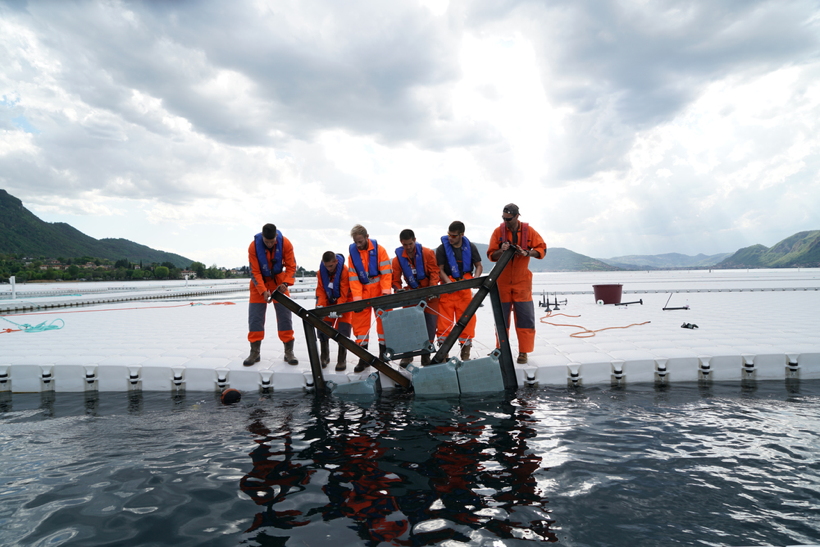 the Floating Piers, Lake Iseo Italiy, 2014 - 2016 Christo and Jeanne-Claude