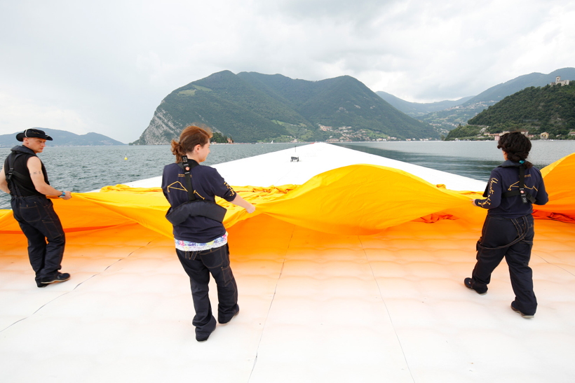 the Floating Piers, Lake Iseo Italiy, 2014 - 2016 Christo and Jeanne-Claude