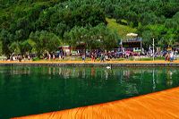 The Floating Piers, Lake Iseo Italiy, 2014 - 2016 Christo and Jeanne-Claude