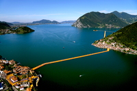 the Floating Piers, Lake Iseo Italiy, 2014 - 2016 Christo and Jeanne-Claude