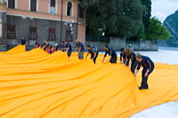 the Floating Piers, Lake Iseo Italiy, 2014 - 2016 Christo and Jeanne-Claude