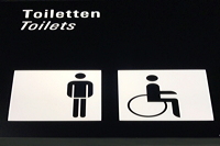 Toiletten WC Klo stilles Örtchen Klosett Lokus Abort, Latrine, Null-Nul Donnerbalken