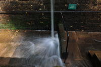 Historische Walddusche Gleisweiler im Haimbachtal Waldgemarkung der südpfälzischen Ortsgemeinde Gleisweiler.